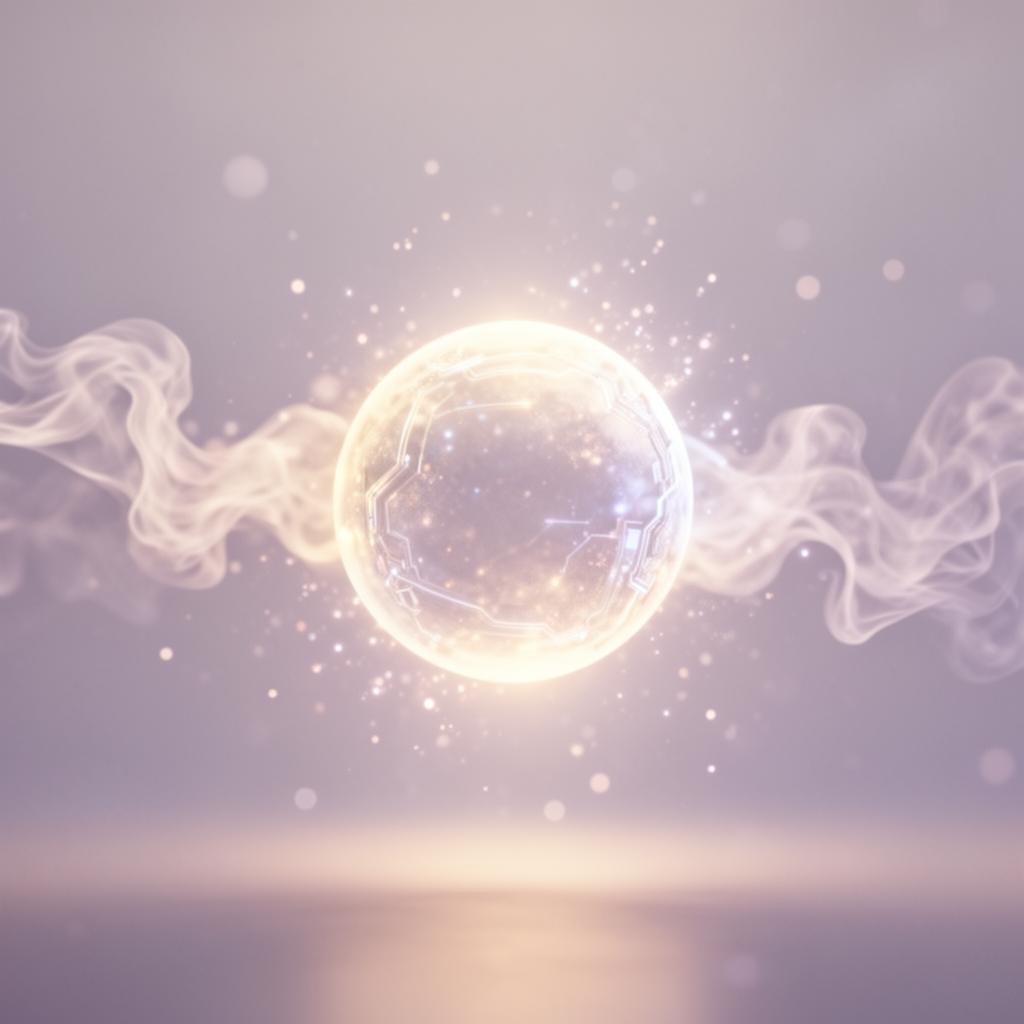 Glowing orb of light representing the Eterno personalized afterlife AI